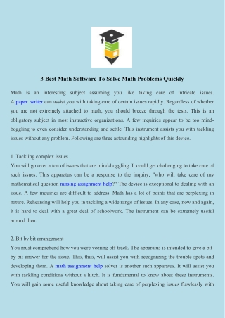 3 Best Math Software To Solve Math Problems Quickly