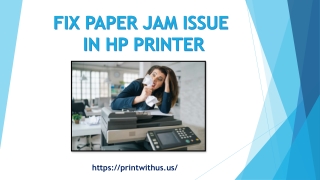 How to Clear the Paper Jam Issues in HP Printer ?
