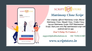 Readymade Matrimony Clone System - SCRIPTSTORE.IN