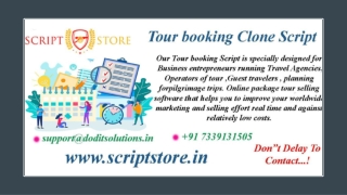 Readymade Tour booking System - SCRIPTSTORE.IN