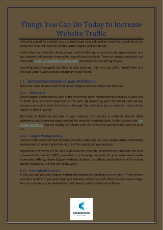 Things You Can Do Today to Increase Website Traffic