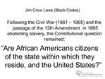 Jim Crow Laws Black Codes