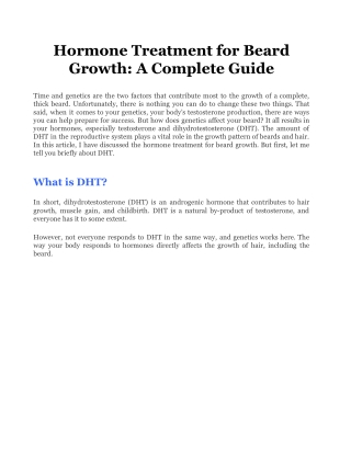 Hormone Treatment for Beard Growth_ A Complete Guide