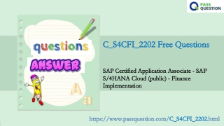 SAP C_S4CFI_2202 Practice Test Questions