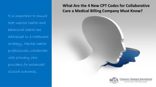 What Are the 4 New CPT Codes for Collaborative Care a Medical Billing Company Must Know