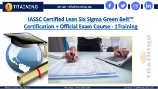 Lean Six Sigma Green Belt™ Certification - IASSC Certified Course with Exam