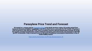 Polypropylene Price Trend and Forecast