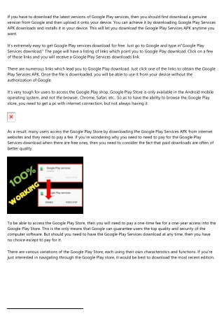 Easy Ways To Use The Google Play Services APK