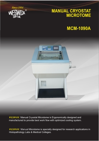 MANUAL CRYOSTAT MICROTOME MCM-1090a