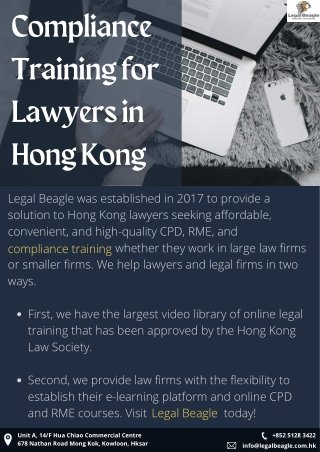 Compliance Training for Lawyers in Hong Kong