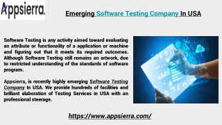 Emerging Software Testing Company In USA