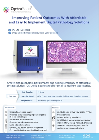OptraSCAN-Digital Pathology Scanner OS-LITE