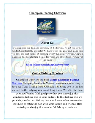 Venice Fishing Charters