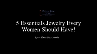 5 Essentials Jewelry Every Women Should Have!​