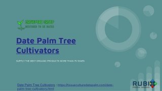 Date Palm Tree Cultivators