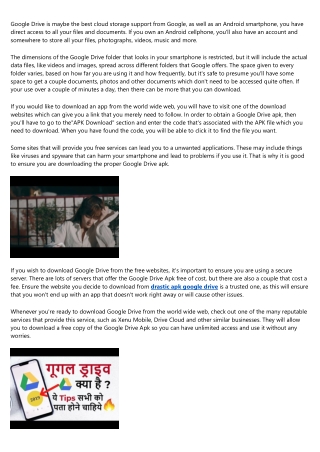 Download Google Drive In the Online