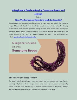 A Beginner's Guide to Buying Gemstone Beads And Jewelry