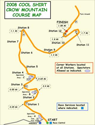 2008 COOL SHIRT CROW MOUNTAIN COURSE MAP