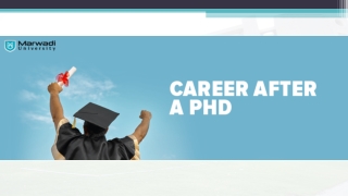 What are Some Great Career Options after a PhD? | Marwadi University