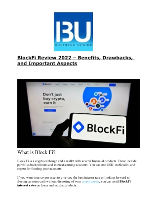 BlockFi Review 2022 – Benefits, Drawbacks, and Important Aspects