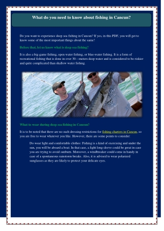 Save money by choosing Deep Sea Fishing Cancun