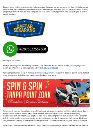 Situs Slot Online Tanpa Potongan Via LinkAja