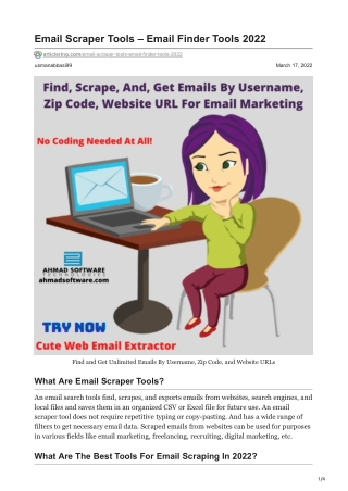 1Email Scraper Tools  Email Finder Tools 2022