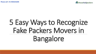 5 Easy Ways to Recognize Fake Packers Movers