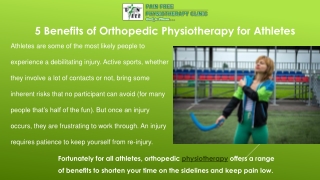 Benefits of Orthopedic Physiotherapy – Pain Free