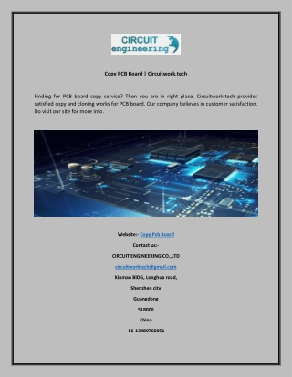 Copy PCB Board  Circuitwork.tech