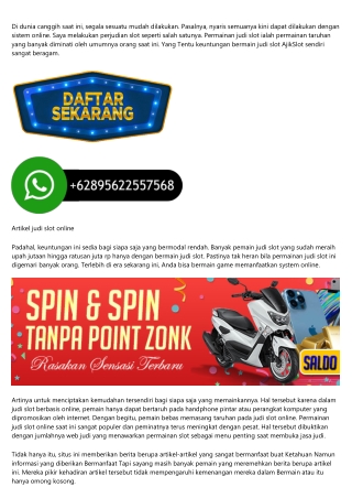 Situs Slot Online Tanpa Potongan Via Danamon