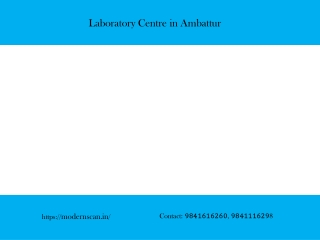 Laboratory centre in Ambattur