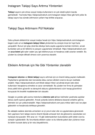 Instagram Takipçi Sayısı Arttırma Yöntemleri