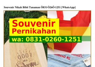 Souvenir Nikah Bibit Tanaman