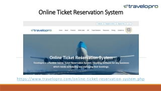 Online Ticket Reservation System