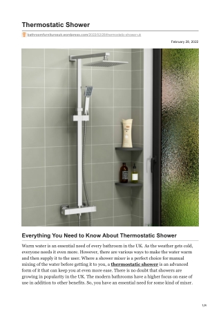 Thermostatic Shower bathroomfurnituresuk.wordpress.com-Thermostatic Shower