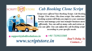 Readymade Cab Booking System - SCRIPTSTORE.IN