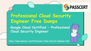 2022 Update Google Professional Cloud Security Engineer Dumps