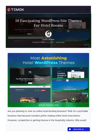 10 Fascinating WordPress Site Themes For Hotel Rooms