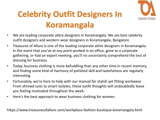 Corporate Attire Designer Koramangala