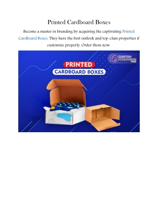 Printed Cardboard Boxes