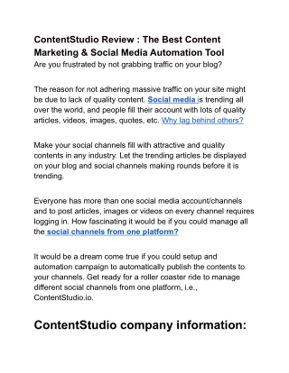 ContentStudio Review _ The Best Content Marketing & Social Media Automation Tool