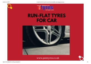 BEST RUN-FLAT TYRES FOR CAR WITH MORE DURABILITY AND DAMAGE WARRANTY