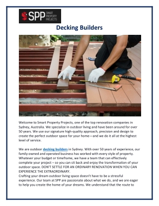 Decking builders