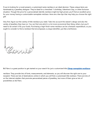 Think You're Cut Out for Doing custom made necklaces with names? Take This Quiz