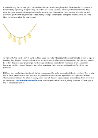 5 Laws That'll Help the custom name necklace Industry