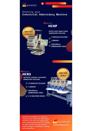 Choosing your industrial embroidery machine