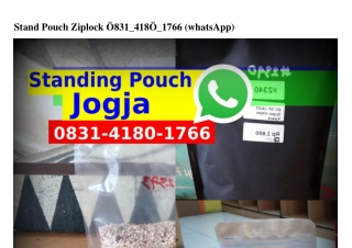 Stand Pouch Ziplock