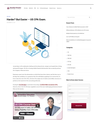Harder? But Easier – US CPA Exam.