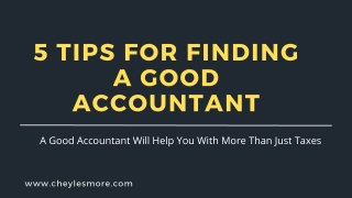 5 Tips for Finding a Good Accountant